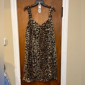 Onyx Black and Brown Women’s Summer sleeveless Animal print Dress Size 24
